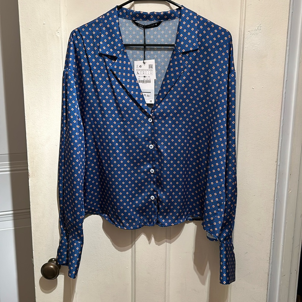 Zara Pajama Style Top (L)